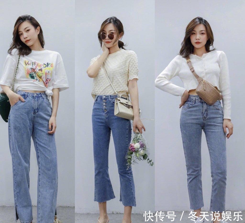 【适合】适合小个子女生的气质穿搭,用牛仔裤搭出休闲风,经典又时尚