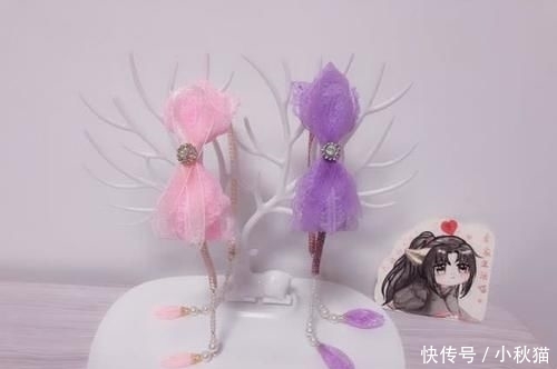  【蕾丝】小公主蕾丝蝴蝶结发箍自己做，比买的还漂亮