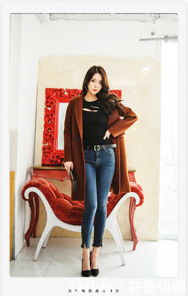  气质：牛仔裤增添你的女人气质，穿着舒适显瘦，看上去非常不错