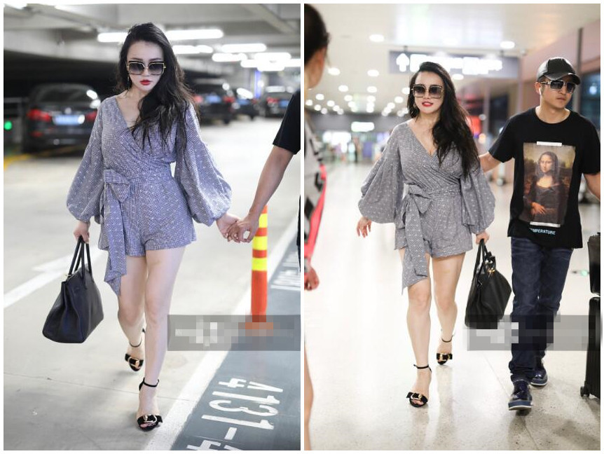 冉莹颖穿衣弃紧从宽合体邹市明，网友却吐槽：还是穿紧身的吧