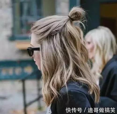  『半丸子头』一根皮筋就能搞定的7款发型，前三款超简单，手残党也能轻松学会