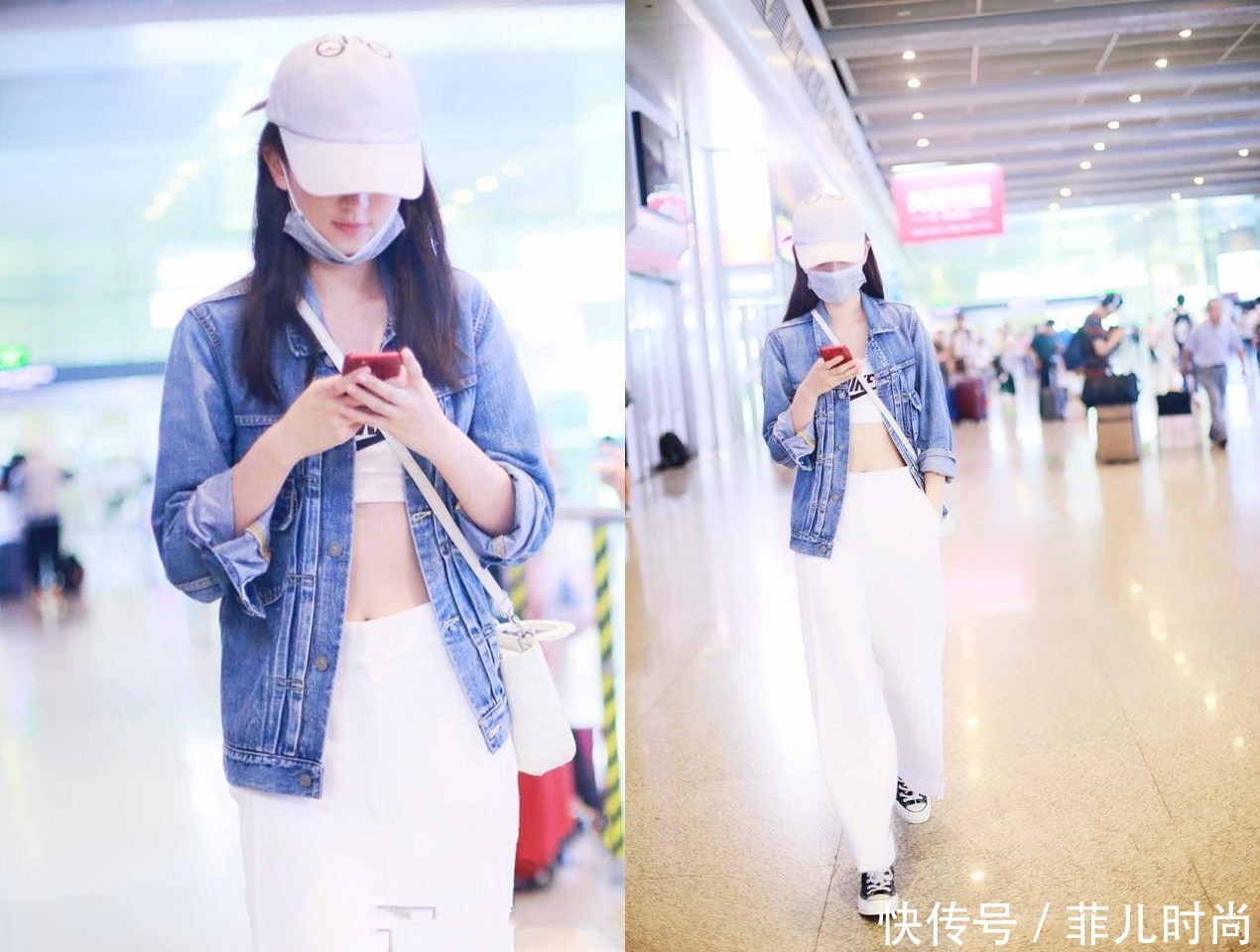 乔欣又瘦了！一身白色搭配穿出80斤的效果，网友：不能再瘦下去了