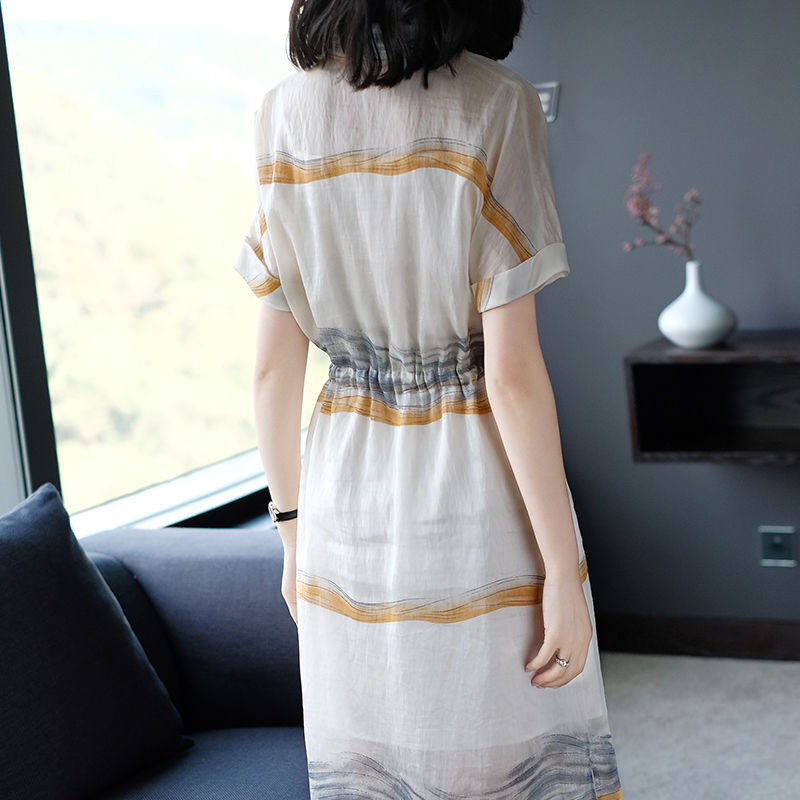 三伏天最流行的棉绸裙，配高跟鞋，一件比一件美的迷人