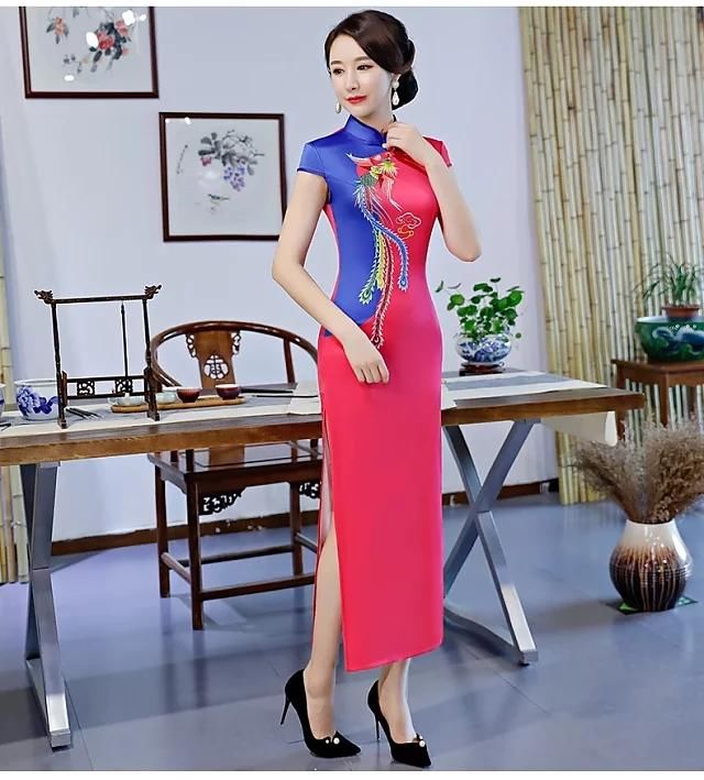 仿丝内衬旗袍裙，时尚美衣，精品女人必备！