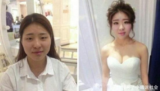 古有易容术，今有化妆术，妹子婚礼前画妆后，新郎以为娶错人了！