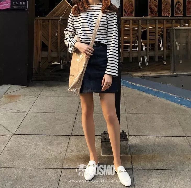 海魂衫要配上白牛仔才最有颜
