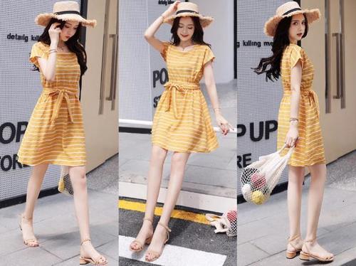 夏天最流行穿黄色的连衣裙，再配上这5双鞋子，特别时髦又显白！