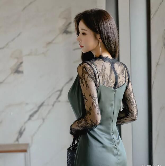  气息|真丝裙的美女，都市名媛气息