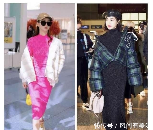  『显瘦』2020年最时髦好看的“王炸组合”，羽绒服＋裙子，保暖显瘦又时尚