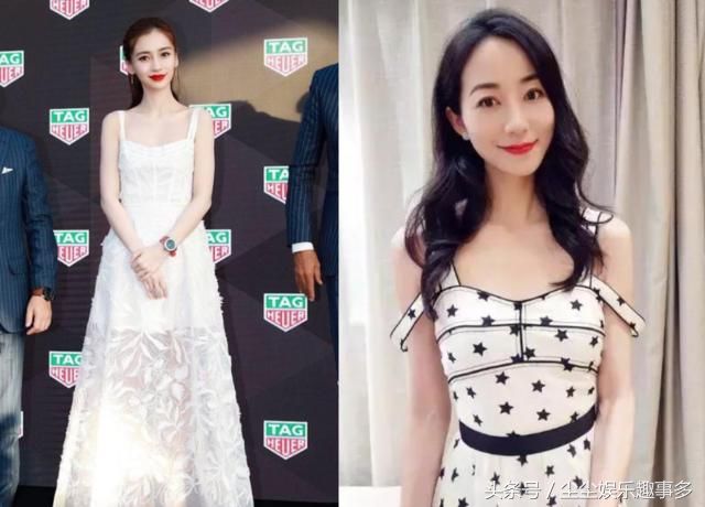29岁的杨颖和35岁的韩雪穿吊带裙，一个胜年龄，一个胜气质!