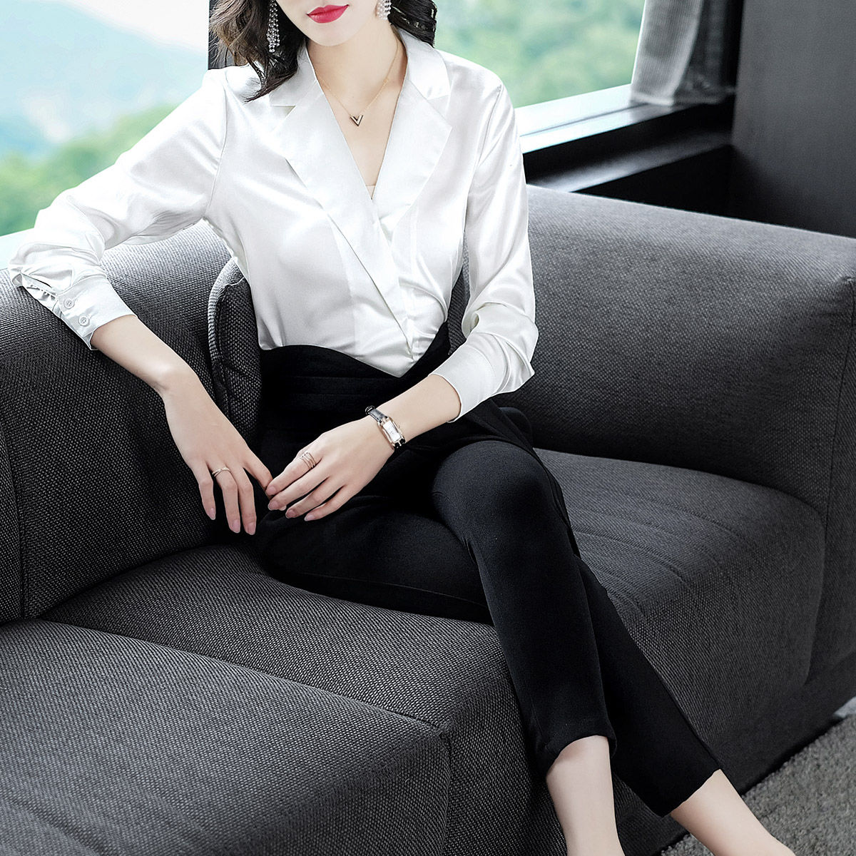 马上国庆!表姐把裙子全扔了，146斤的她穿这大码装，超显瘦美