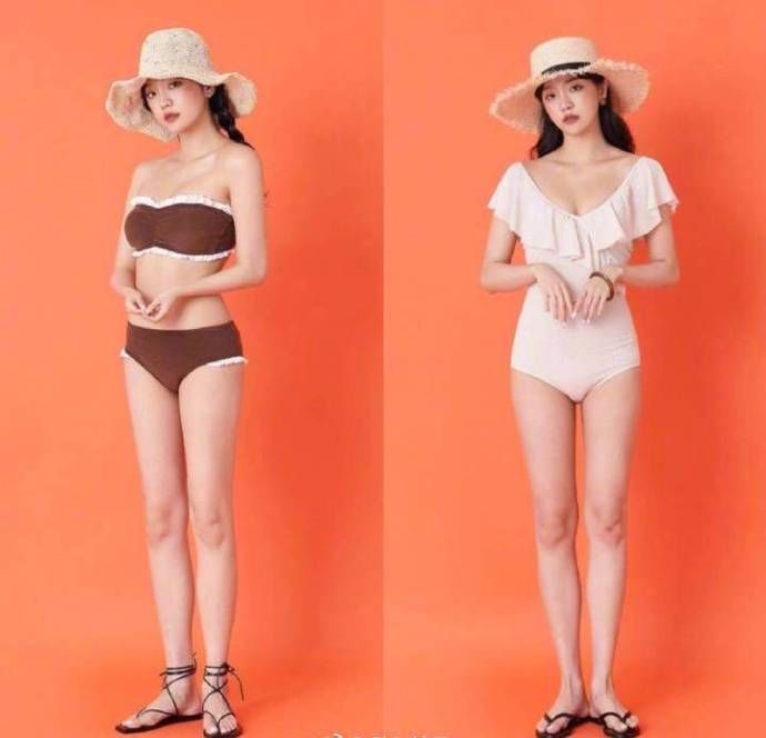 夏日海边度假性感泳装搭配