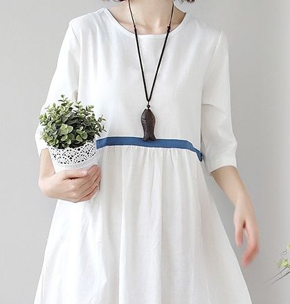 中秋新上了一波中高级“棉麻”秋裙，时尚美嫩，有一件就足够美了