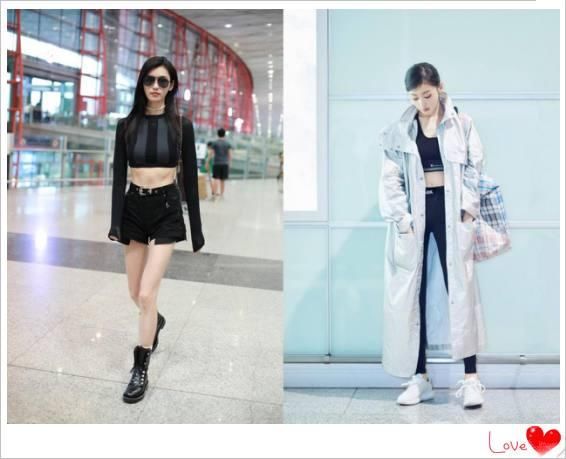 当奚梦瑶和张天爱同穿裹胸紧身衣，才知道身材和气质哪个更重要