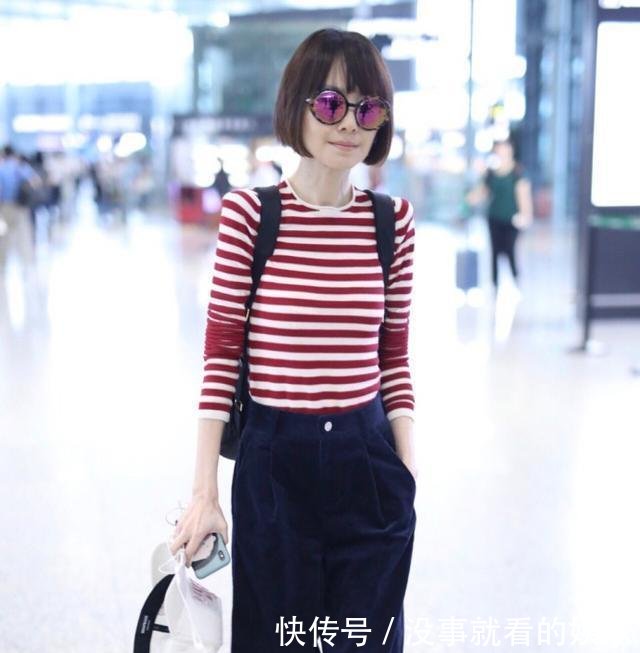 鲁豫的腰有多细这么紧的收腰裤都能穿上，真有80斤吗