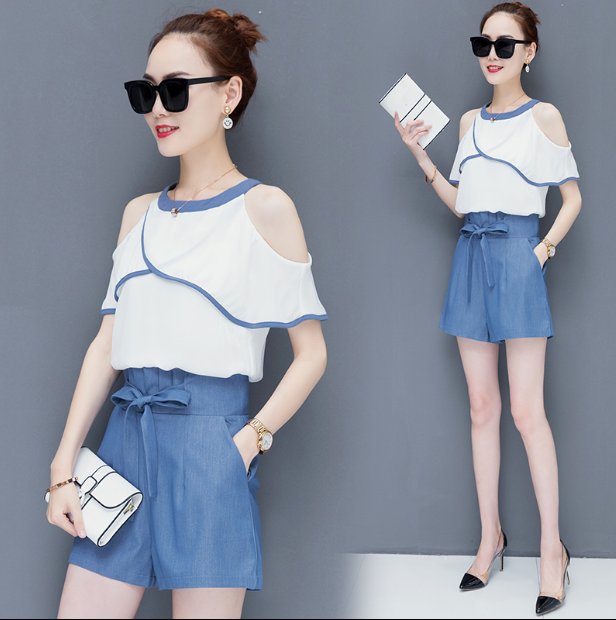 1米55的老婆，从不穿裙子，我给她买7套短裤套装，她穿特显高