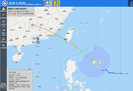 台风“白鹿”将正面袭击广东 粤东粤北将有大暴雨和大风