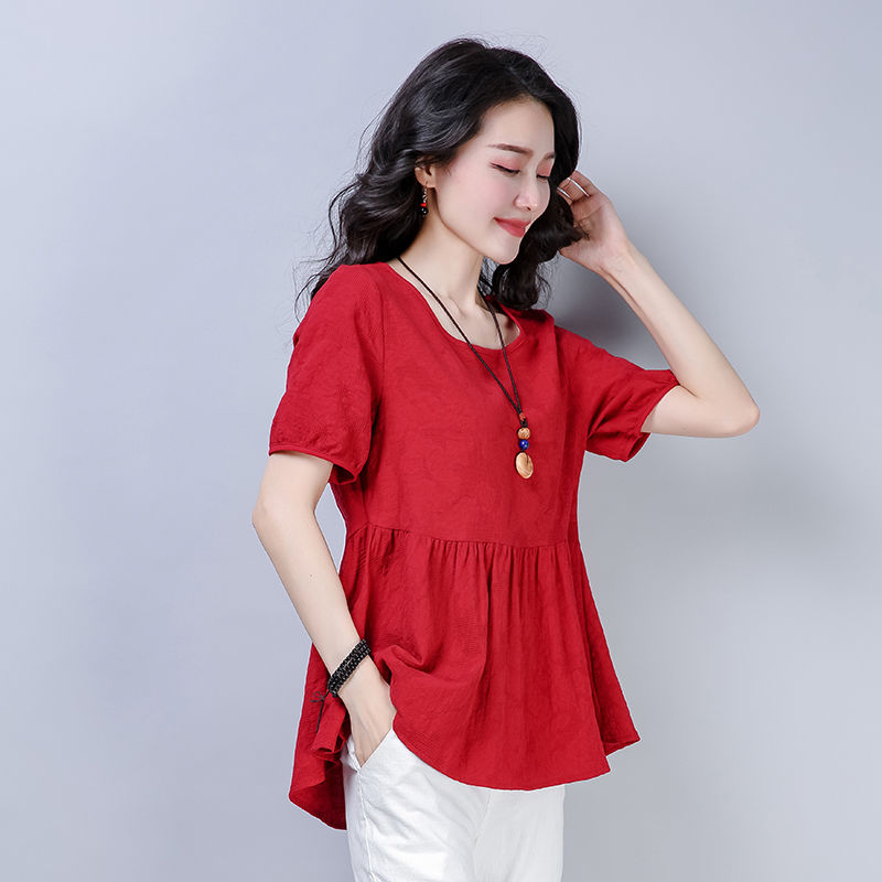 如果你腰粗肚子大,别穿连衣裙了,多穿这娃娃衫,白嫩遮肉巨显瘦