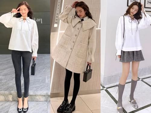  [显瘦]女孩子怎么能错过衬衫现在都流行这样的“混搭”，又潮又显瘦