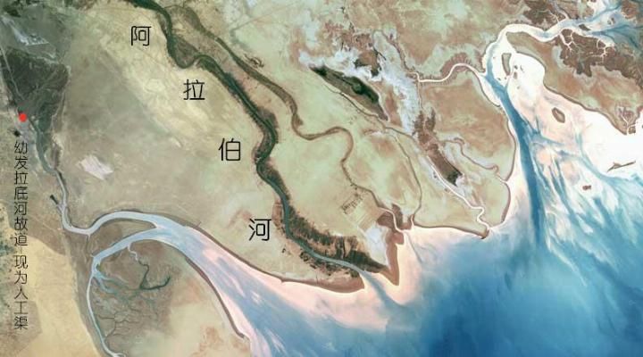  幼发拉底河：曾是西亚第一大河, 如今下游宽度不足200米, 伊拉克