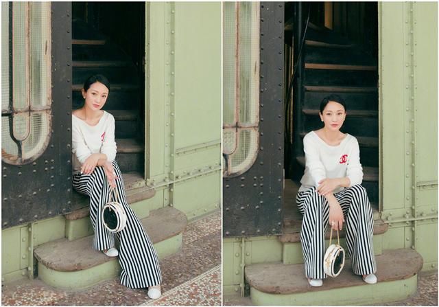 43岁周迅穿露肩连衣裙美出新高度,像她这样穿,你也能越活越精致