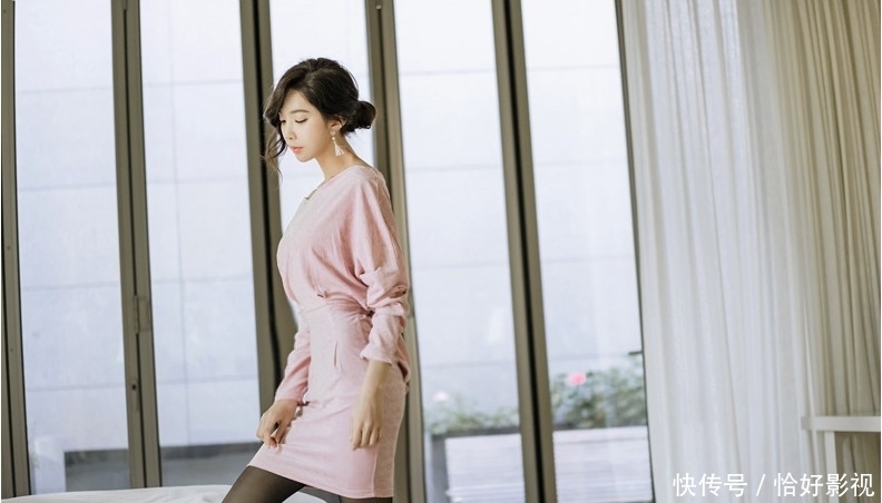  「迷人」朴洙妍-简约娴雅迷人柔粉连身短裙鉴赏