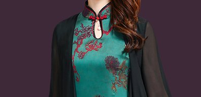 这裙子不简单，很精致!“假两件”改良旗袍，60后穿迷倒一条街