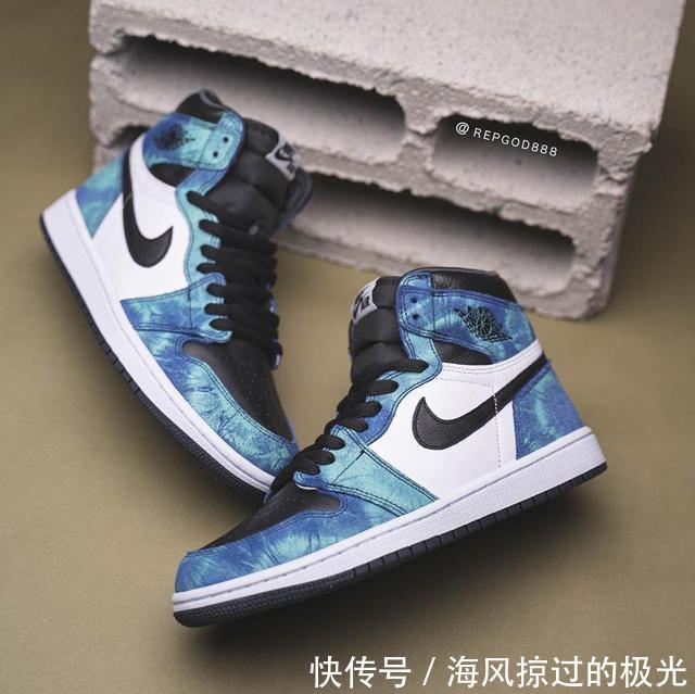 抢先@扎染Air Jordan 1上脚抢先看!神仙颜值,你说香不香