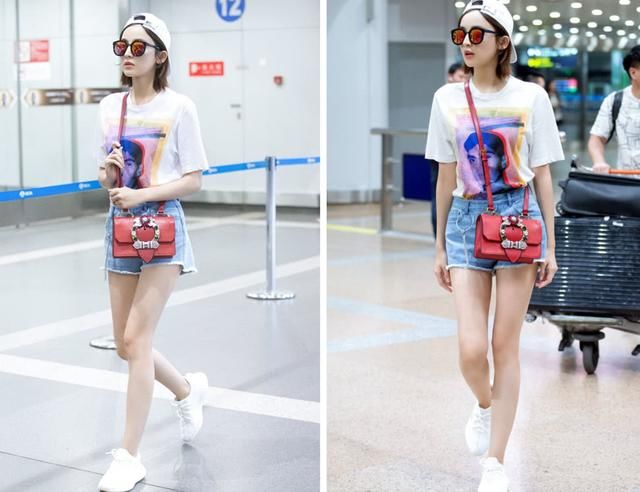 古力娜扎亮相，越来越美了，这条短裤是不是自己剪的？