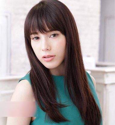 2018年长脸妹妹长直发造型设计，发质好才是真的好!