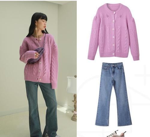  『针织』春季的穿搭里少不了舒适百搭的针织开衫，轻松打造简约洋气日系风