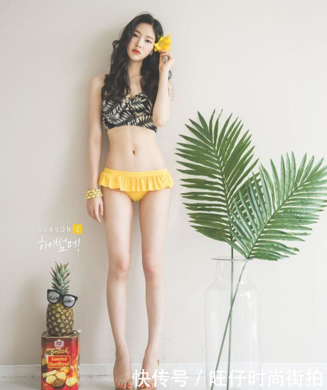 时尚飘逸的比基尼美女，气质出众，非常有魅力！