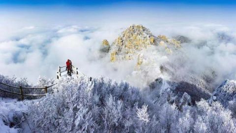 白石山景区邀北京市民来赏冬