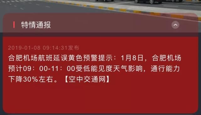 飞往合肥的航班备降南京武汉！多条高速限行！这些出行信息你要知