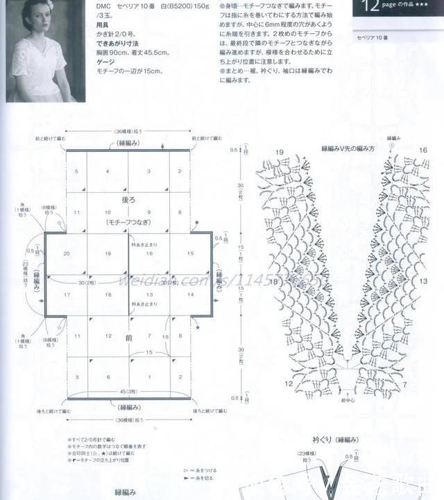  [图解]好仙气十足很棒的大摆钩针连衣裙款式图解