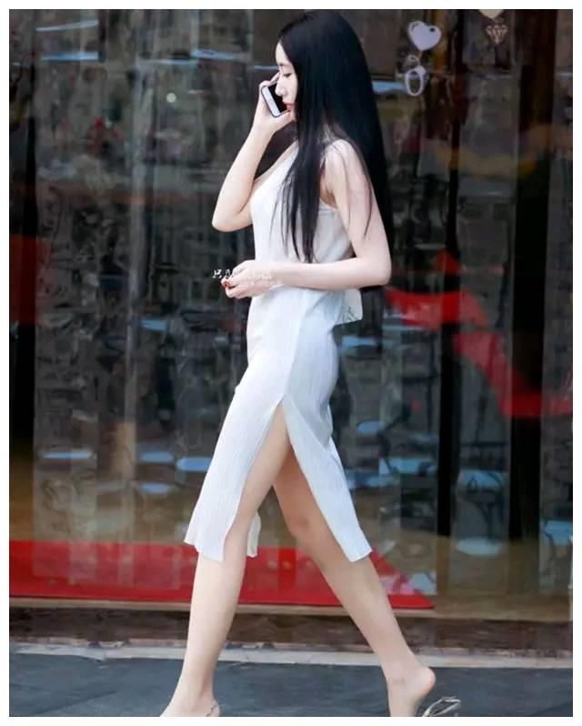 街拍：图1小巧可人，图4时尚大方，图6白皙美女开叉长裙性感迷人