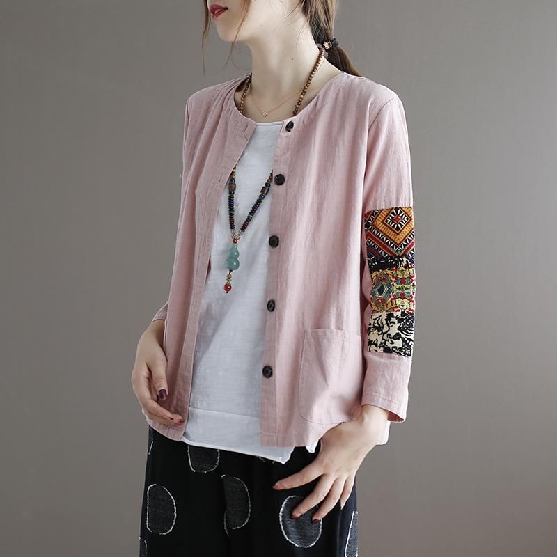 秋老虎的天气,别着急买毛衣,棉麻薄开衫刚刚好,洋气百搭