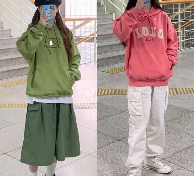  「圆领」乍暖还寒的时节，连帽卫衣怎样搭出高級美，轻轻松松美翻天