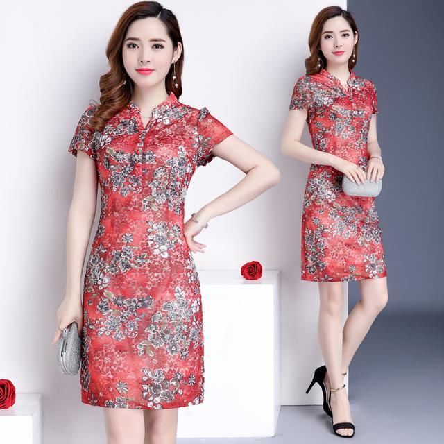 新出炉的一种裙：改良旗袍裙！47岁老婆穿显气质，美的倾国倾城