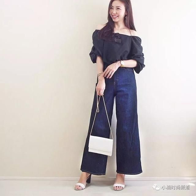 夏季必备一字领的三种风格穿搭，小露也可以性感又可爱！