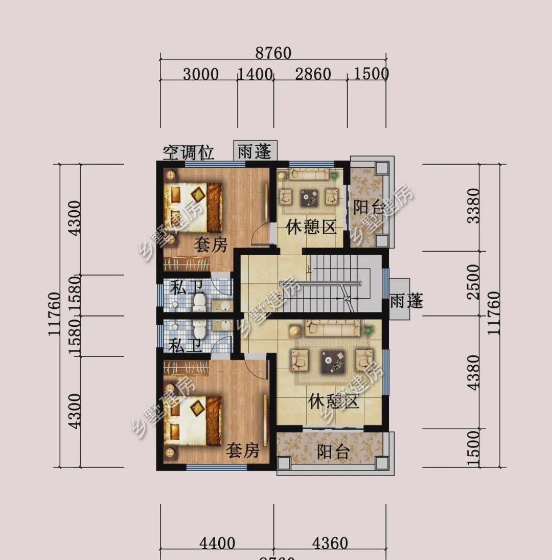  [占地尺寸]3款面宽9米的三层别墅, 30多万建出100万的气势, 让人心动