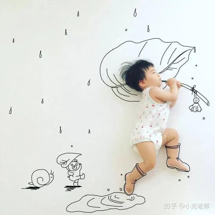  「作品」会画画的老爸把儿子画进了宫崎骏的作品，这才叫真正的“晒娃”！