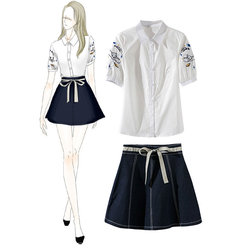 150-160小个子女生穿不过膝的裙子，搭双高跟鞋，也有逆天大长腿