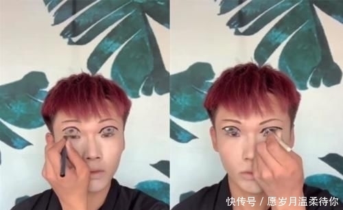 『蓝忘机』美术生“仿妆”魏无羡,开局:在脸上画画,最后效果:缺个蓝忘机