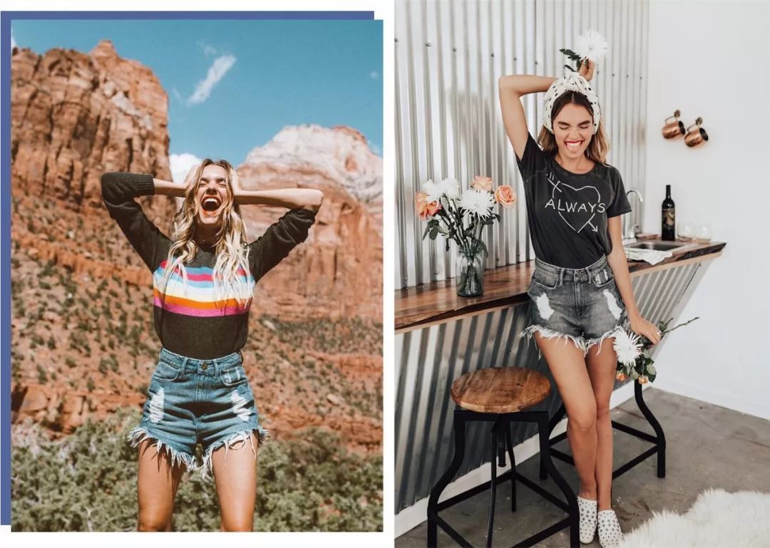 选对了才知道，牛仔短裤真的可以穿出长腿、小蛮腰！