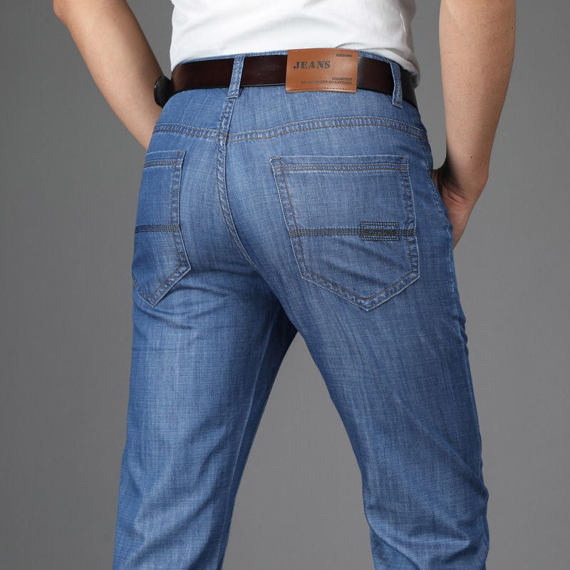 突然发现!老公把旧牛仔裤都换成了“天丝裤”，高档、不闷热