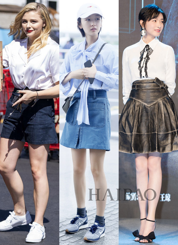 高腰A字裙搭出完美身材比例！