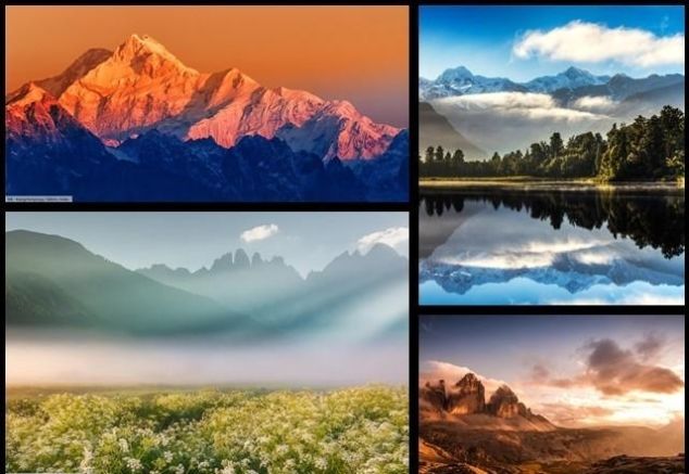 微软官方Win10主题《山峰之光》