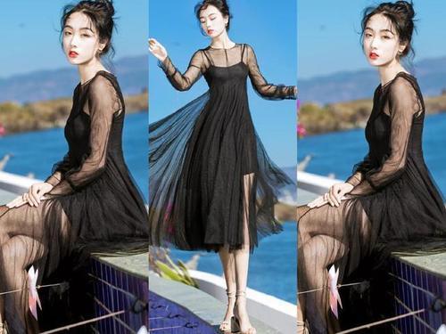 全黑的连衣裙配什么鞋？搭配各种高跟鞋，轻松显高好优雅了！