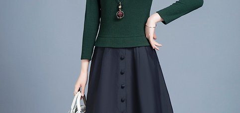 女人上了年纪，也别穿妈妈装!推荐下图8款素雅秋裙，哪像60后